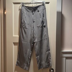 AYR Black and White Striped Mirage Pants